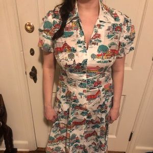 Farmhouse print Bernie dress